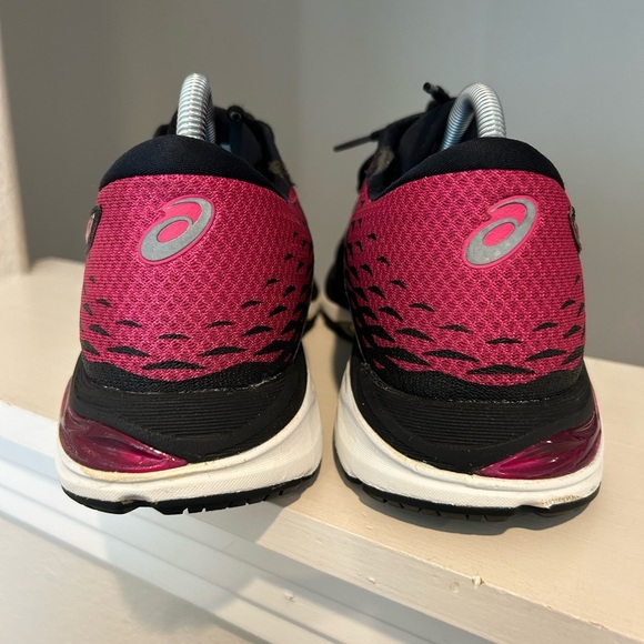 Asics Sz 10.5 Women’s Gel-Exalt 4 Shoes Sneakers Black Gray Running Burgundy - Picture 4 of 10